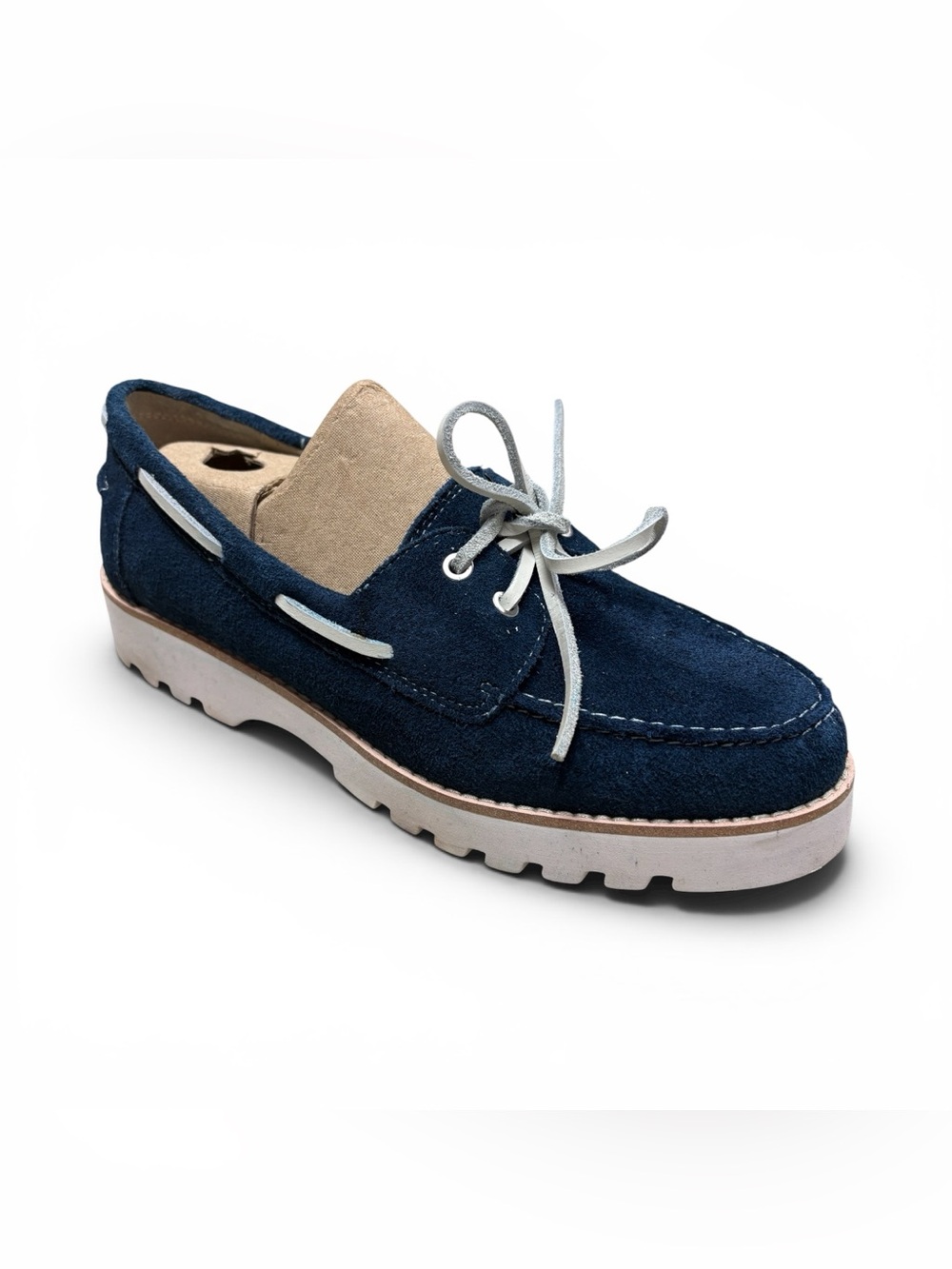 Donald Pliner Boat Shoe Women’s Size 8 Navy Blue Classic Suede Casual Hamptons